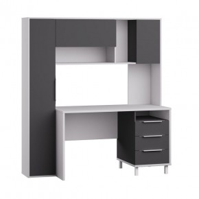 Стол рабочий 12.95 N Комфорт (Белый премиум, Серый Шифер) в Лесном - lesnoy.mebel24.online | фото