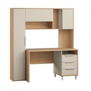 Стол рабочий 12.95 N Комфорт (Дуб сонома, Сатин 7045 PE) в Лесном - lesnoy.mebel24.online | фото