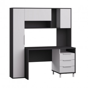 Стол рабочий 12.95 N Комфорт (Темно - серый U2601, Белый премиум) в Лесном - lesnoy.mebel24.online | фото