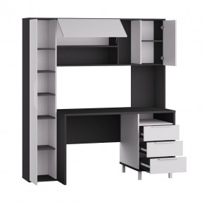 Стол рабочий 12.95 N Комфорт (Темно - серый U2601, Белый премиум) в Лесном - lesnoy.mebel24.online | фото 2