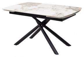 Стол RIVOLI 140 GLOSS LUXURY PANDORA SOLID CERAMIC / BLACK, ®DISAUR в Лесном - lesnoy.mebel24.online | фото 1