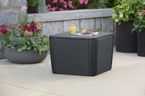 Стол-сундук Лузон Плюс (Luzon Plus Flat Wicker), графит в Лесном - lesnoy.mebel24.online | фото 1
