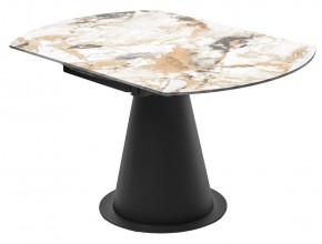 Стол TERAMO 135 GLOSS GRAND JADE SOLID CERAMIC, керамика, поворотн.механизм / Черный каркас, ®DISAUR в Лесном - lesnoy.mebel24.online | фото 11