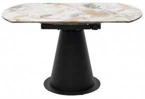 Стол TERAMO 135 GLOSS GRAND JADE SOLID CERAMIC, керамика, поворотн.механизм / Черный каркас, ®DISAUR в Лесном - lesnoy.mebel24.online | фото 16
