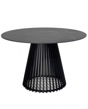 Стол TERNI 120 MATT BLACK MARBLE SOLID CERAMIC Черный мрамор матовый, керамика /Черн.каркас, ®DISAUR в Лесном - lesnoy.mebel24.online | фото 3