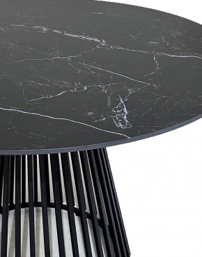 Стол TERNI 120 MATT BLACK MARBLE SOLID CERAMIC Черный мрамор матовый, керамика /Черн.каркас, ®DISAUR в Лесном - lesnoy.mebel24.online | фото 4