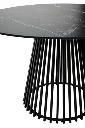 Стол TERNI 120 MATT BLACK MARBLE SOLID CERAMIC Черный мрамор матовый, керамика /Черн.каркас, ®DISAUR в Лесном - lesnoy.mebel24.online | фото 5