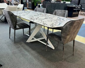 Стол VICENZA 220 BULGARI WHITE, керамика / белый, ®DISAUR в Лесном - lesnoy.mebel24.online | фото 2