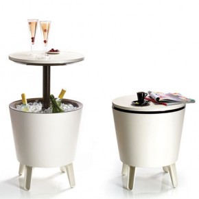 Столик-холодильник COOL BAR крем-шоколад в Лесном - lesnoy.mebel24.online | фото 1