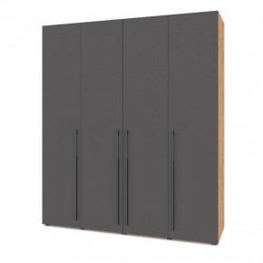 СТОУН С41 Шкаф 4-х створчатый (дуб золотой/графит) в Лесном - lesnoy.mebel24.online | фото 1