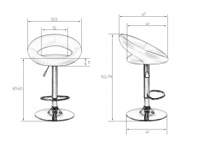 Стул барный DOBRIN MIRA, фиолетовый в Лесном - lesnoy.mebel24.online | фото 7