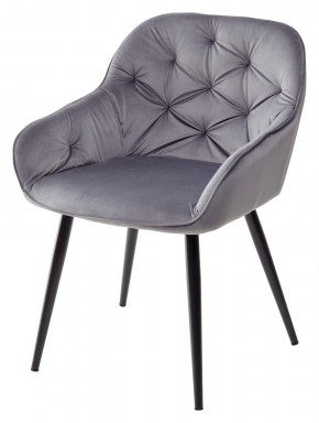 Стул BREEZE BLUVEL-14 GREY, велюр / черный каркас М-City в Лесном - lesnoy.mebel24.online | фото 1