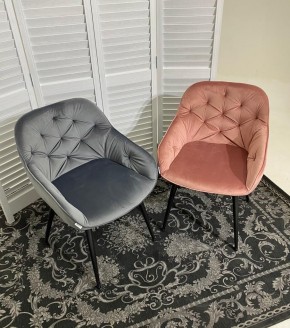 Стул BREEZE BLUVEL-14 GREY, велюр / черный каркас М-City в Лесном - lesnoy.mebel24.online | фото 3