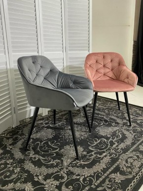 Стул BREEZE BLUVEL-14 GREY, велюр / черный каркас М-City в Лесном - lesnoy.mebel24.online | фото 4