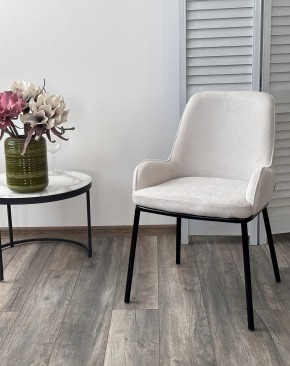 Стул BRIO CATO-01 Белый, фактурная ткань / черный каркас, ®DISAUR в Лесном - lesnoy.mebel24.online | фото 3
