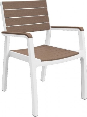 Стул c подлокотниками Гармония (Harmony armchair) белый-капучино в Лесном - lesnoy.mebel24.online | фото 2