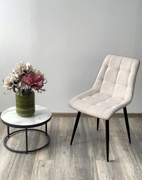 Стул CHIC HE622-01/ HE622-05 топленое молоко, ткань/ черный каркас М-City в Лесном - lesnoy.mebel24.online | фото 3