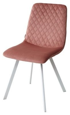 Стул DAIQUIRI BLUVEL-52 PINK / белый каркас, велюр М-City в Лесном - lesnoy.mebel24.online | фото 1