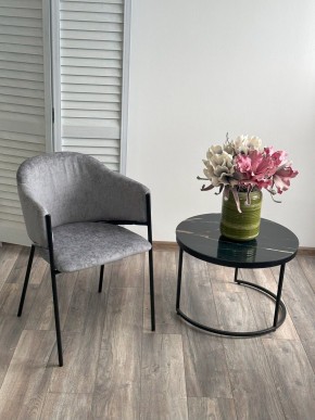 Стул ДИЛЛ, цвет RAIN 17 серый, велюр / черный каркас М-City в Лесном - lesnoy.mebel24.online | фото 4