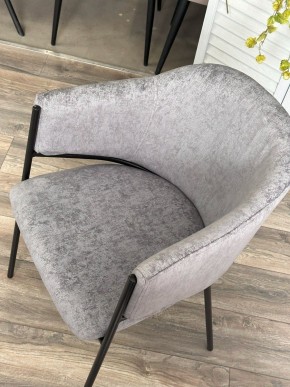 Стул ДИЛЛ, цвет RAIN 17 серый, велюр / черный каркас М-City в Лесном - lesnoy.mebel24.online | фото 7