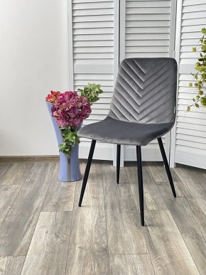 Стул DUKE BLUVEL-14 GREY, велюр / черный каркас М-City в Лесном - lesnoy.mebel24.online | фото 4