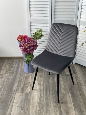 Стул DUKE BLUVEL-14 GREY, велюр / черный каркас М-City в Лесном - lesnoy.mebel24.online | фото 5