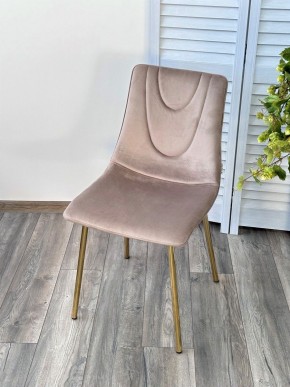 Стул ELLI BLUVEL-40 Бежевый, велюр / золотой каркас М-City в Лесном - lesnoy.mebel24.online | фото 3