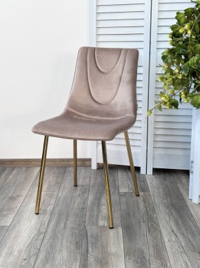 Стул ELLI BLUVEL-40 Бежевый, велюр / золотой каркас М-City в Лесном - lesnoy.mebel24.online | фото 4