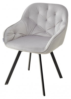 Стул GALE 360 град. поворот. BLUVEL-03 LIGHT GREY, велюр/ черный каркас, М-City в Лесном - lesnoy.mebel24.online | фото 1