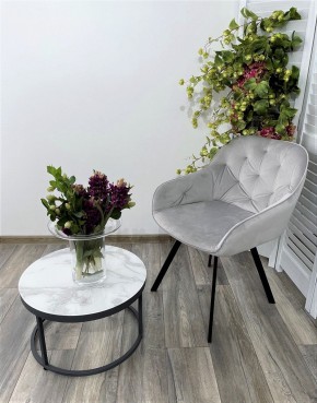 Стул GALE 360 град. поворот. BLUVEL-03 LIGHT GREY, велюр/ черный каркас, М-City в Лесном - lesnoy.mebel24.online | фото 6