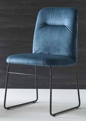 Стул GRETA CB/1904 MET.P15 MATT BLACK/ VENICE S0J OCEAN BLUE в Лесном - lesnoy.mebel24.online | фото