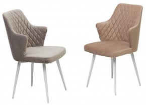 Стул HERMAN 360 град. БЕЖЕВЫЙ #5, велюр / белый каркас М-City в Лесном - lesnoy.mebel24.online | фото 6