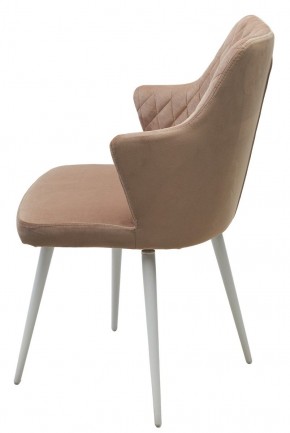 Стул HERMAN 360 град. БЕЖЕВЫЙ #5, велюр / белый каркас М-City в Лесном - lesnoy.mebel24.online | фото 8