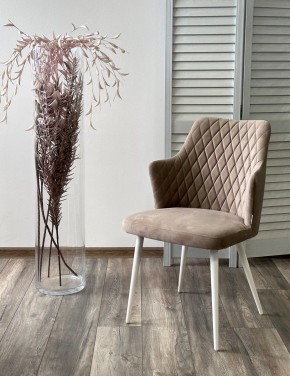 Стул HERMAN 360 град. ЛАТТЕ #25, велюр / белый каркас М-City в Лесном - lesnoy.mebel24.online | фото 2