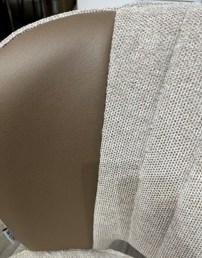 Стул HERMES WZ2042-02 светло-бежевый фактурный велюр/ HK017-31 серо-коричневый PU, М-City в Лесном - lesnoy.mebel24.online | фото 2