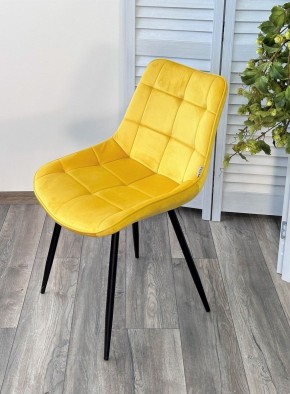 Стул MIAMI G062-20 желтый, велюр / черный каркас М-City в Лесном - lesnoy.mebel24.online | фото 4
