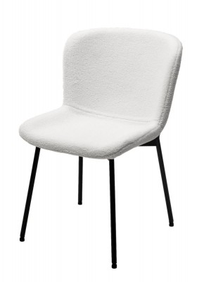 Стул RIYA UF992-01 Белый, teddy / черный каркас М-City в Лесном - lesnoy.mebel24.online | фото 1