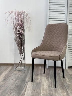 Стул ТУРИН, цвет B5 Капучино, велюр / черный каркас М-City в Лесном - lesnoy.mebel24.online | фото 2