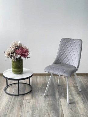 Стул TYCOON BLUVEL-03 LIGHT GREY / белый каркас М-City в Лесном - lesnoy.mebel24.online | фото 2