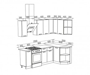 ТЕХНО Кухонный гарнитур угловой 1,7х1,3 м Компоновка №6 в Лесном - lesnoy.mebel24.online | фото 6
