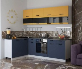 ТЕХНО Кухонный гарнитур угловой 2,4х1,6 м Компоновка №4 в Лесном - lesnoy.mebel24.online | фото 3