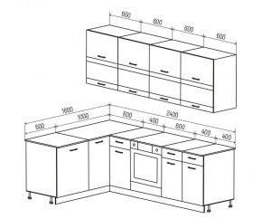 ТЕХНО Кухонный гарнитур угловой 2,4х1,6 м Компоновка №4 в Лесном - lesnoy.mebel24.online | фото 4