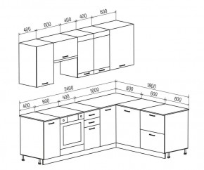 ТЕХНО Кухонный гарнитур угловой 2,4х1,8 м Компоновка №3 (Пудра софт/Угольный софт) в Лесном - lesnoy.mebel24.online | фото 3