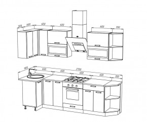 ТЕХНО Кухонный гарнитур угловой 2,7х0,9 м Компоновка №2 в Лесном - lesnoy.mebel24.online | фото 8