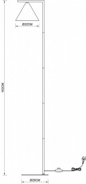 Торшер Arte Lamp David A7033PN-1BK в Лесном - lesnoy.mebel24.online | фото 2