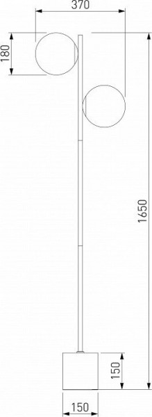 Торшер Eurosvet Marbella 01158/2 черный в Лесном - lesnoy.mebel24.online | фото 3