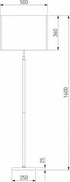 Торшер Eurosvet Notturno 01163/1 черный в Лесном - lesnoy.mebel24.online | фото 2
