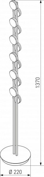 Торшер Eurosvet Tapioca 90332/12 черный в Лесном - lesnoy.mebel24.online | фото 4
