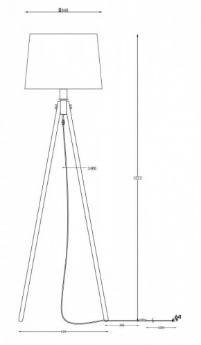 Торшер Maytoni Calvin Z177-FL-01-BR в Лесном - lesnoy.mebel24.online | фото 6