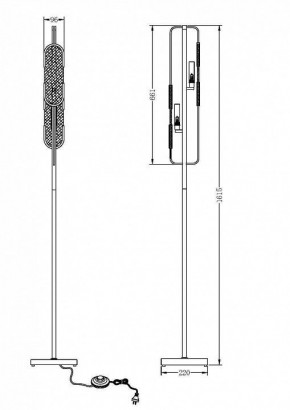 Торшер Maytoni Marmo MOD099FL-02G в Лесном - lesnoy.mebel24.online | фото 2